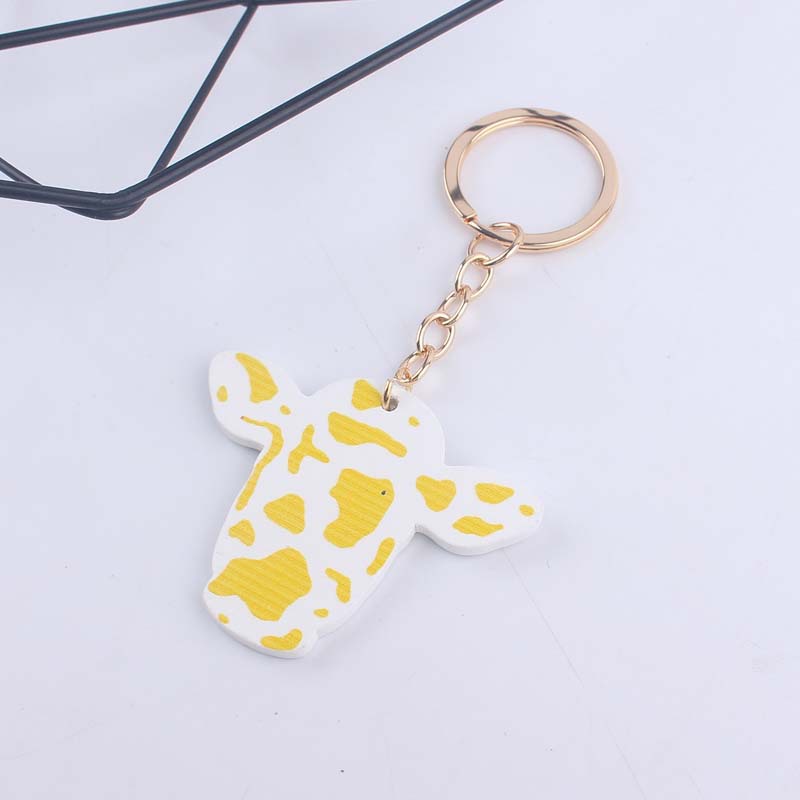 Cute Cows Wood Unisex Keychain display picture 5