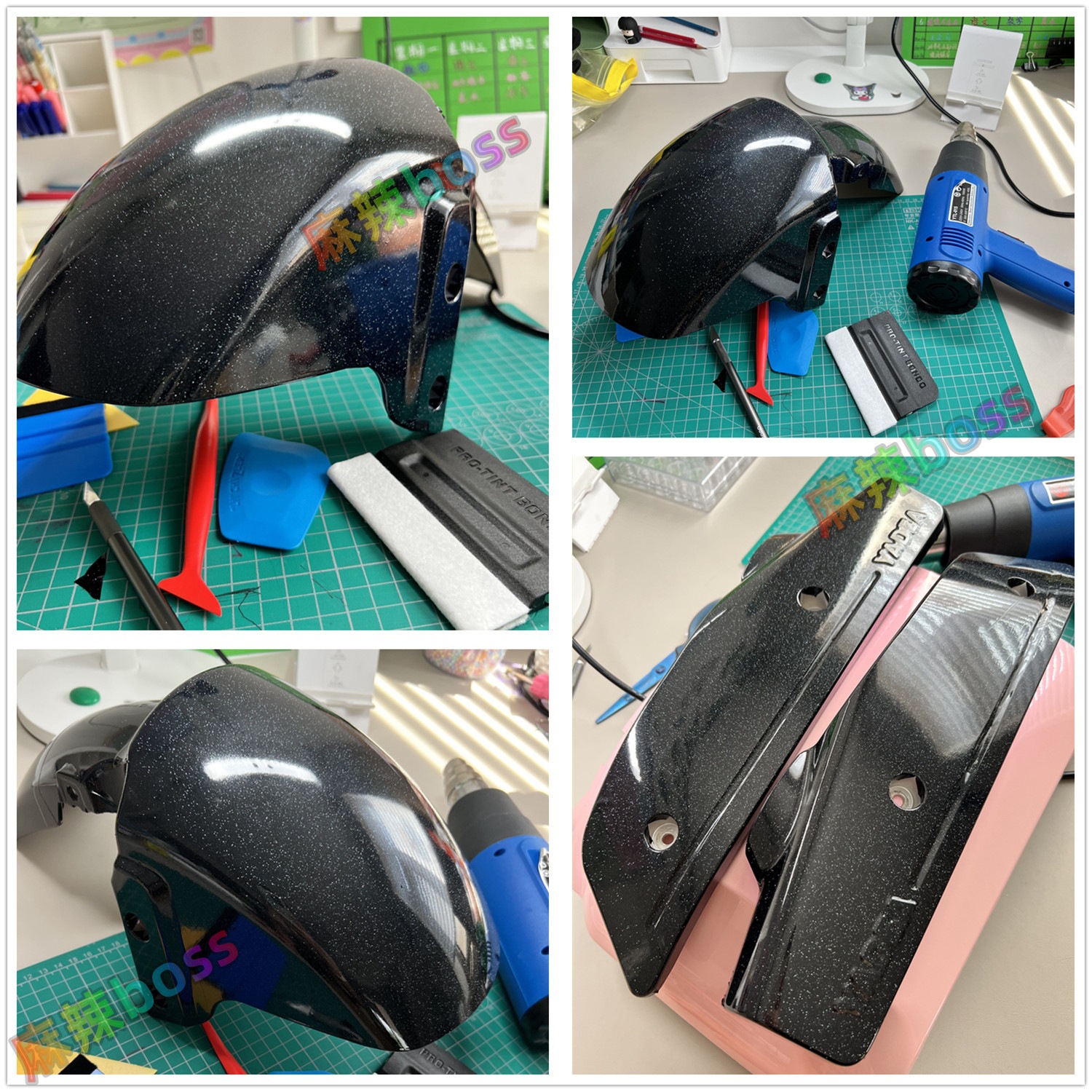 Suitable for PET car film, electric vehicle and motorcycle color change film, matte samurai black, piano black, body color-changing