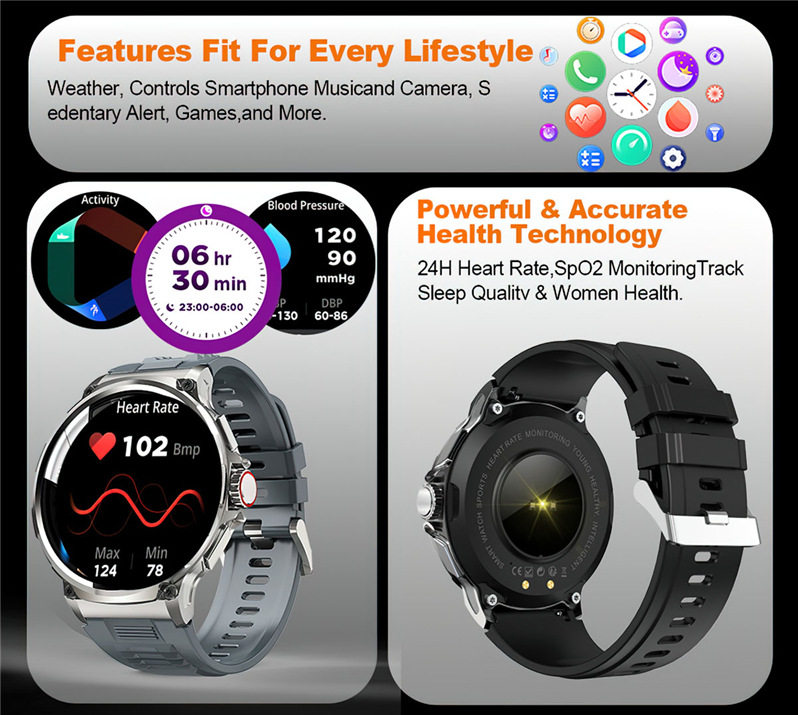 Youthful Vibe Smart Watch: Full-Touch HD Screen, Fitness Tracker, Music & Camera Control, Stylish Design for the Active Gen Z_voghion.com