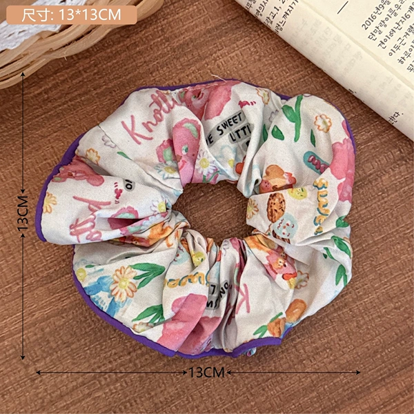 16#Purple Bear Illustration Hair Tie