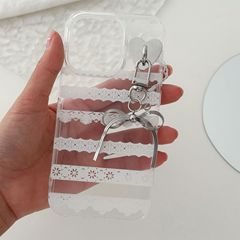 韓式ins風 靈動蛇骨鏈簡約金屬蝴蝶結手機鏈耳機保護套掛件鑰匙扣