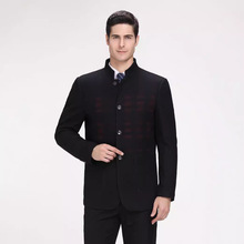 2025羊毛大衣男新款中老年秋冬宽厚款松风衣保暖商务休闲外套冬装