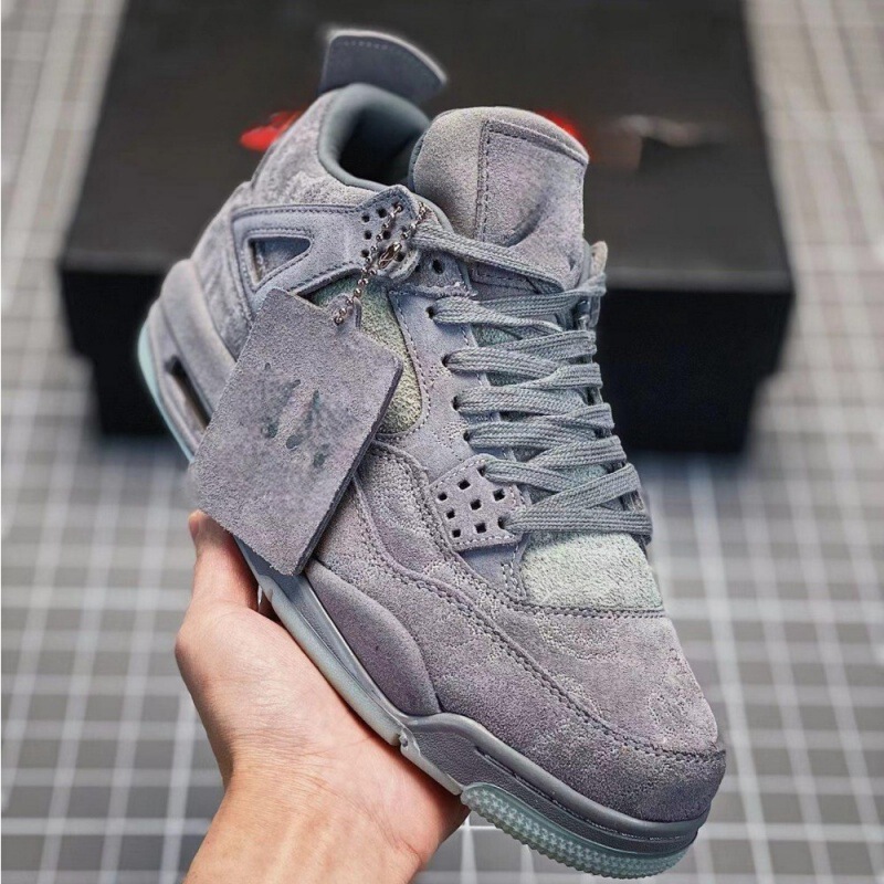 莆田工場 aj4 ピュアオリジナルバスケットボールシューズダークグリーンジョー 4 パープルデニム滑り止め耐摩耗性男性と女性のカジュアルランニングシューズ|undefined
