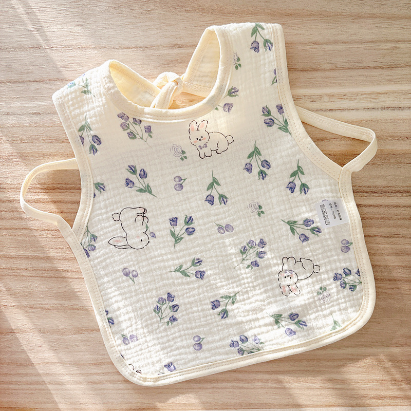 Babecera de algodón para bebés y bebés, toalla de saliva impermeable, toalla de almohadilla de leche anti-vomitación, bolsillo de comida, otoño y invierno