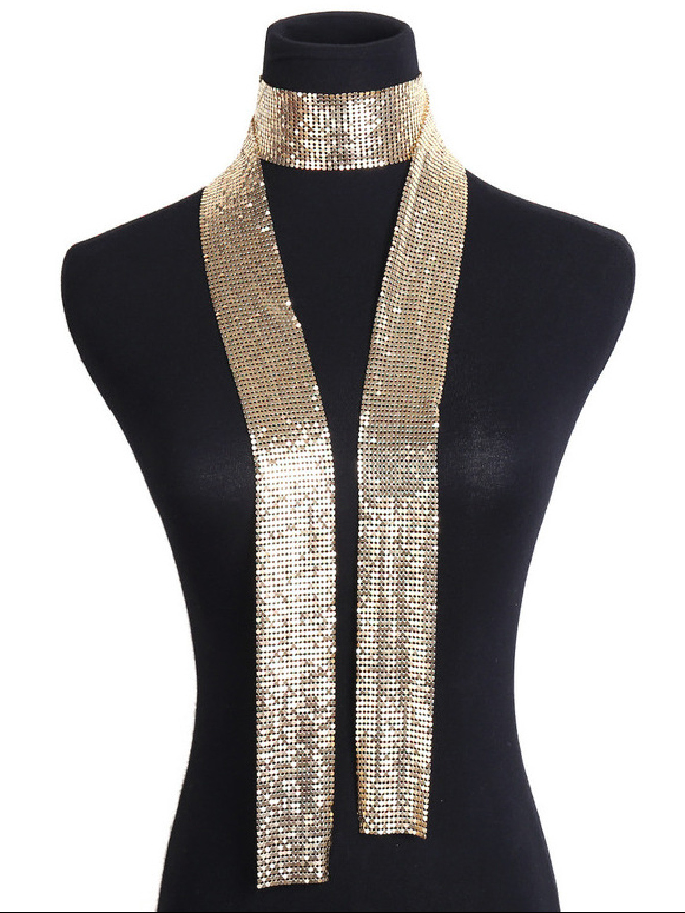 Europeo y americano ins accesorios transfronterizos nuevo personalizado simple cadena de aluminio larga collar moda bufanda Collar para las mujeres