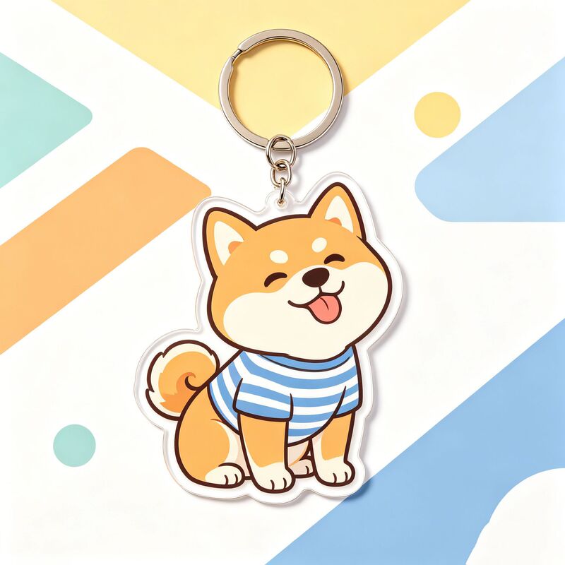 Soft and Cute Cartoon Animal-Shaped Acrylic Keychains, Various Healing Hand-Painted Adorable Pet Designs Suitable for Backpacks