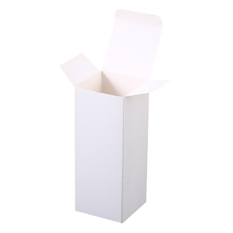 Caja blanca larga engrosada en stock Tarjeta blanca plegable caja blanca rectangular caja corrugada personalizada caja de color embalaje cuadrado