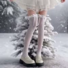 The butterfly milky white over the knees