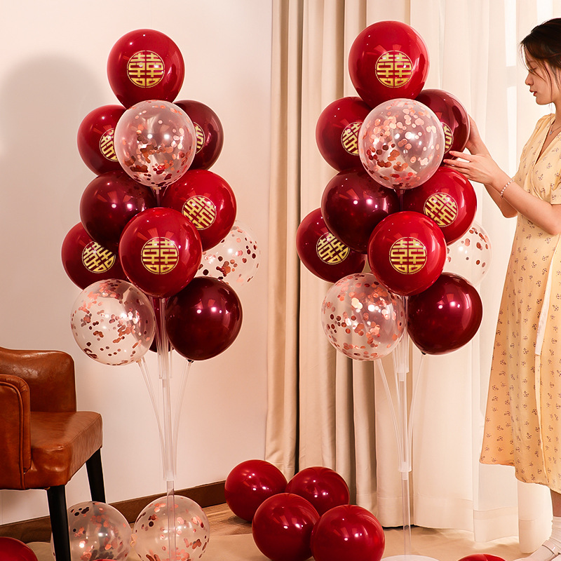 Wedding room floor floating ball road guide engagement arrangement decoration set table floating column wedding floor wedding supplies collection