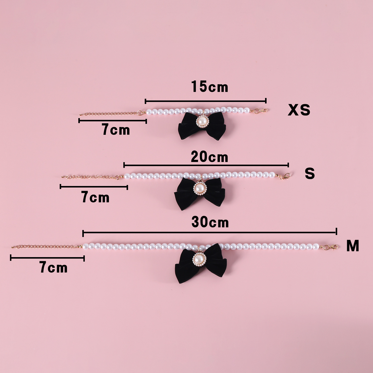 Perla de seda de mascota collar colgante arco princesa gatos cachorros colgante retro noble collar ajustable