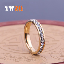 厂家直供 情侣钛钢戒指 欧美轻奢设计镶钻满天星4mm不锈钢饰品女
