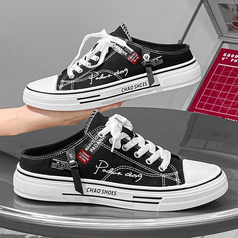 Artistescht Stil Canvas Hallefunhänger Summer Männer 2024 nei koreanesch Versioun Casual Trendy Schong fir Teenager a Studenten_voghion.com