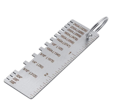 Venta caliente transfronteriza regla de inspección de soldadura medidor de espesor medidor de inspección herramienta de medición de soldadura herramienta de medición de acero inoxidable