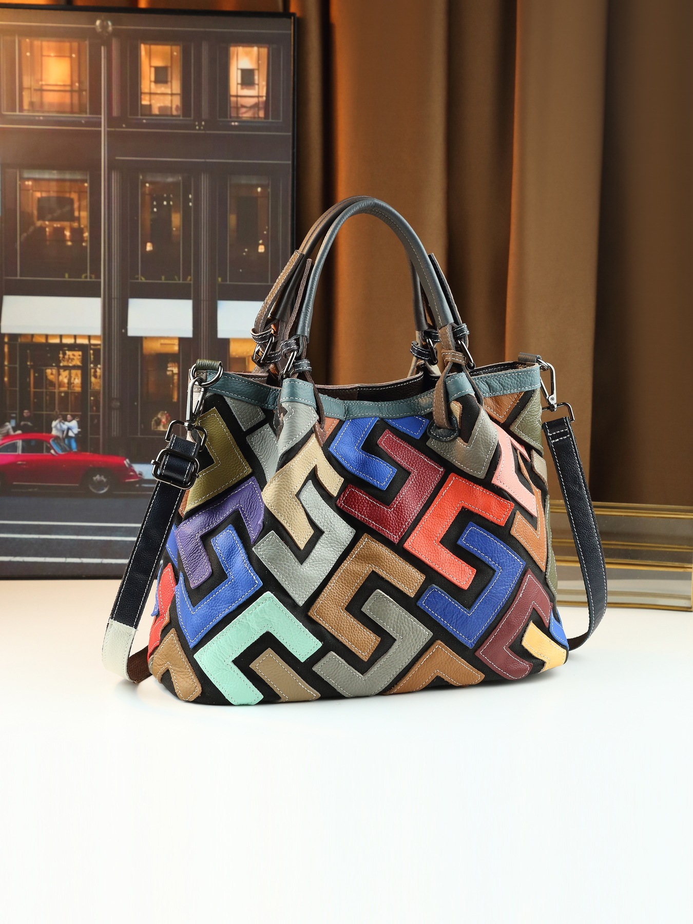 Retro Genuine Leather Crossbody Handbag For Women Shoulder Bag_voghion.com