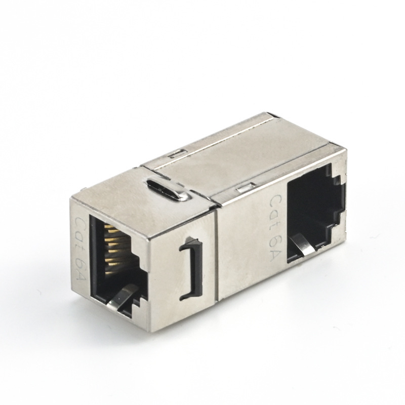 Cat6A Shielded Adapter 180 Degree to 90 Degree Rj45 Right Angle Elbow