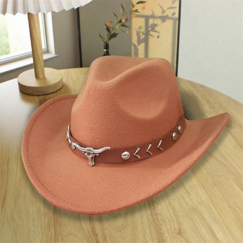 Sombrero nacional de feltro de estilo masculino, sombrero de vaquero occidental, sombrero de bordes retro, sombrero de caballo, fábrica al por mayor, venta caliente para mujeres