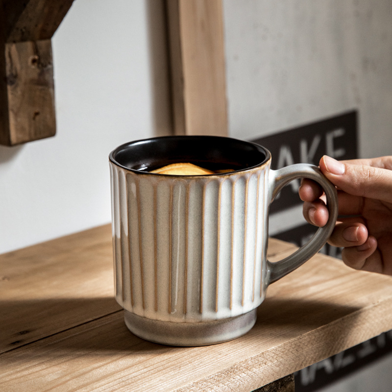 Transfronteriza Lott taza de alivio de la vendimia Americana Taza de cerámica Taza de agua Cafetería restaurante taza de café de exportación