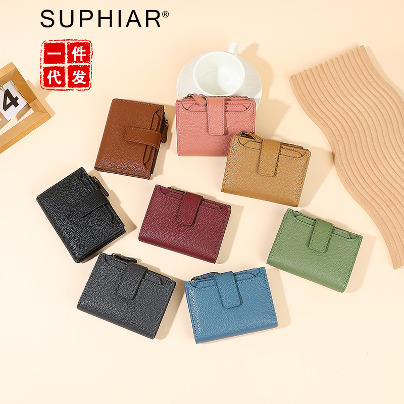 Amazon Cross-Border Pu Leather Women's Wallet Simple Korean Style Multi-Functional Coin Purse with Loose-Leaf Leather Wallet for Women Amazon Cross-Border Pu Leather Women's Wallet Simple Korean Style Multi-Functional Coin Purse with Loose-Leaf Leather Wallet for Women