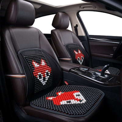 Waist support | breathable waist support backrest - wooden-bead-lumbar-support-seat-cushion-fox-design