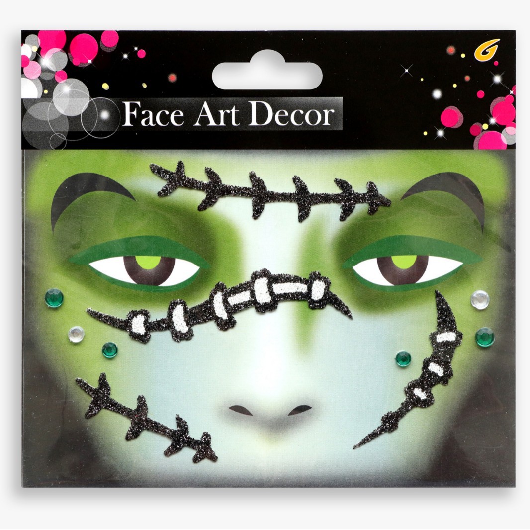 Pegatinas faciales de carnaval de Navidad, fiestas navideñas, pegatinas faciales de diamantes de imitación, diamantes de cebolla verde, maquillaje de escenario, mariposas faciales, brillo, diamantes de cebolla verde