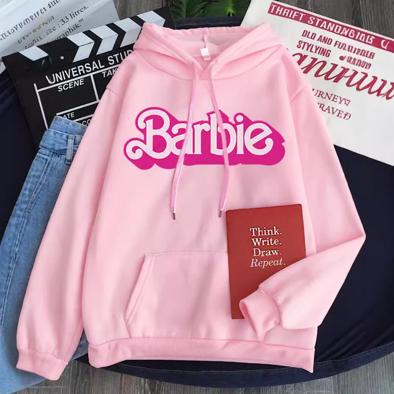 Barbie Come on Two Heart Pattern Women's Export Round Neck Sweatshirt Amazon Eb Long Sleeve European and American Style Barbie Come on Two Heart Pattern Women's Export Round Neck Sweatshirt Amazon Eb Long Sleeve European and American Style