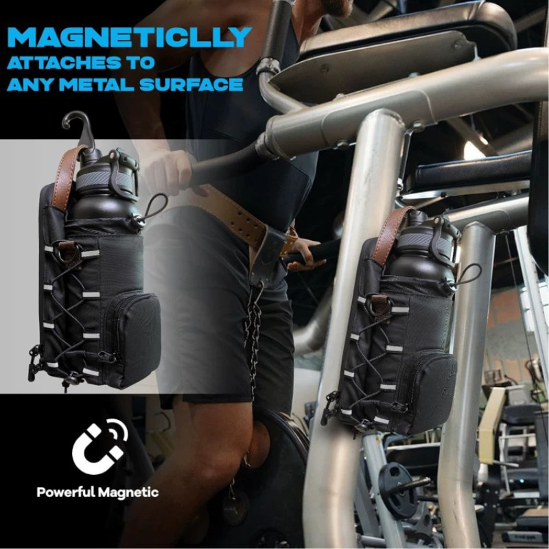 Bolsa deportiva magnética para botella de agua de Amazon, bolsa cruzada para teléfono y vaso de agua para deportes al aire libre, bolsa deportiva en stock.