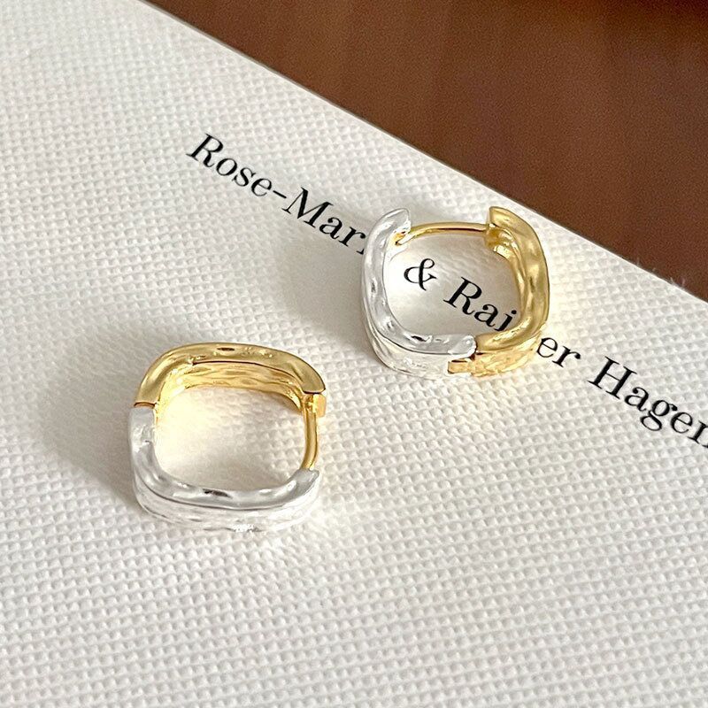 Holiday Occasion Copper Material Color Block Pattern 1 Pair Commute Color Block Plating Copper Gold Plated Earrings