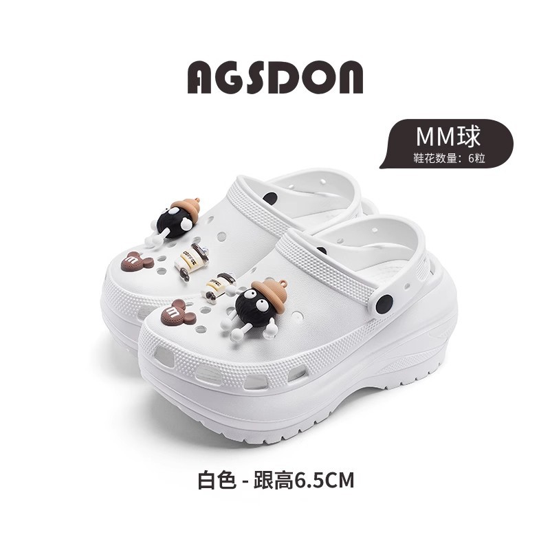 Zuecos de suela gruesa Augu Shiden para mujer, sandalias de playa de suela blanda, novedad primavera 2026, pantuflas de EVA