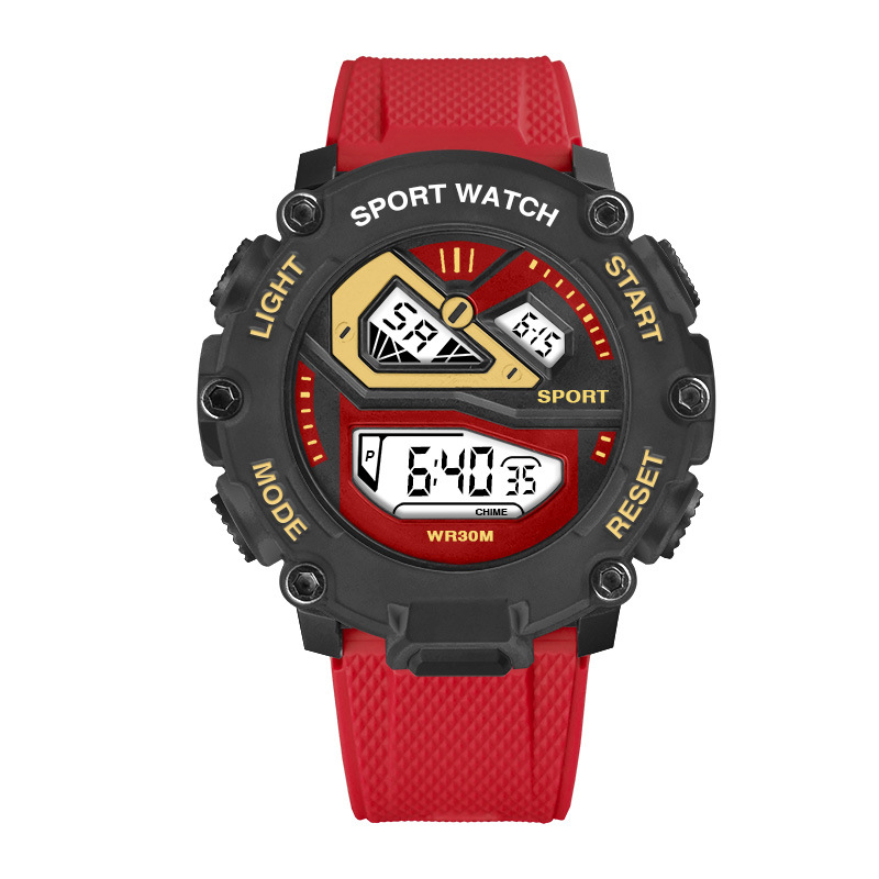 Nuevo reloj electrónico juvenil de moda para hombres de moda multifunción reloj despertador luminoso reloj electrónico al por mayor