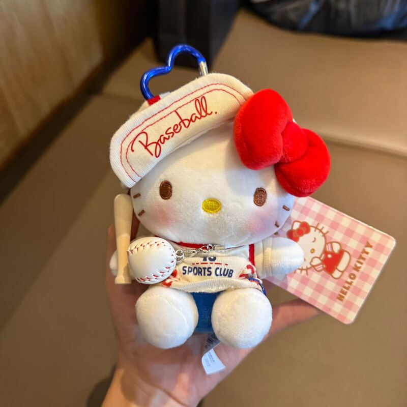 正版kt挂件HelloKitty三丽鸥毛绒公仔玩偶钥匙扣可爱包挂饰礼物|undefined
