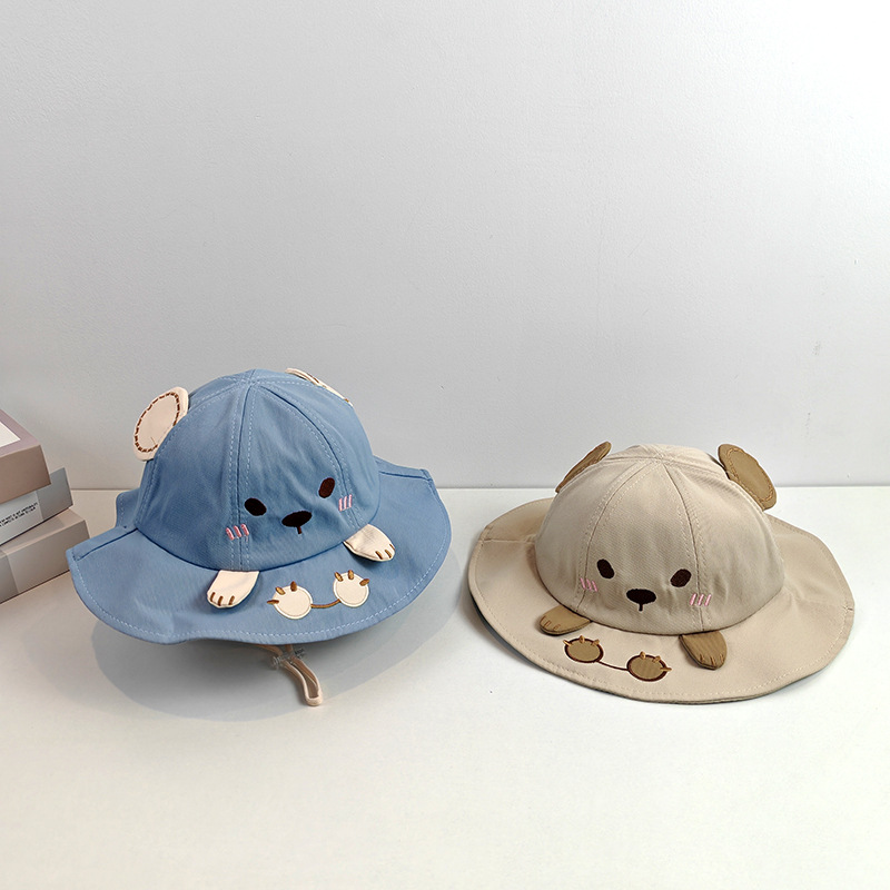 Sombreros para bebés primavera y otoño nuevo lindo lindo bebé de verano bebé pescador pequeño mes sombrero sombrero de sombra