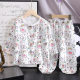 Children's Summer Pajamas Lightweight and Cool Home Clothes Cardigan for Boys and Girls Korean-style Long-sleeved Trousers Two-piece Air-conditioning Suit