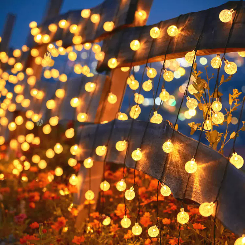 Lámpara solar LED Lámpara de estrella de cadena Lámpara de estrella ins Lámpara de color pequeña Lámpara de decoración de vacaciones de Navidad Lámpara de ambiente de campamento impermeable al aire libre