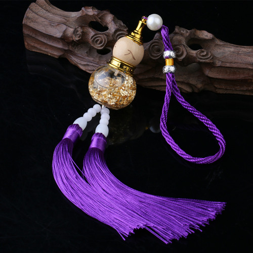 Car Aromatherapy Gourd Car Perfume Essential Oil Bottle Pendant Long-lasting Fragrance Supplies in the Car Deodorizing Pendant Ornament