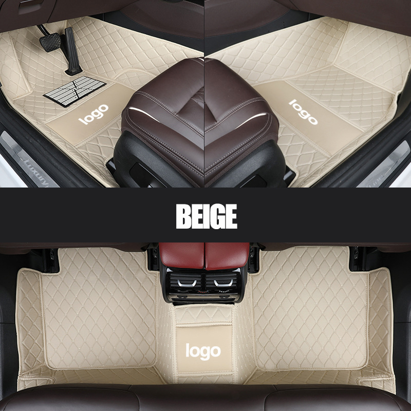 Cross-Border Leather Full-Coverage Car Floor Mats, Wear-Resistant and Easy to Care For, Car Floor Mats from the Source Factory, Dropshipping Available