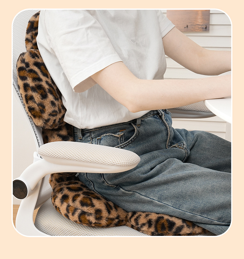 Nuevo cojín suave y cómodo para sofá con diseño de flores de leopardo, para oficina, asiento lumbar, decoración para el hogar_voghion.com