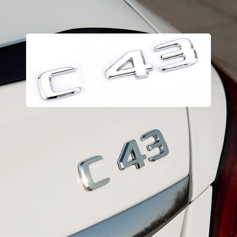 Mercedes-Benz AMG emblem, new E-Class and C-Class modifications, C43, C63S, E53, E63S, rear and side emblems, black modification decals