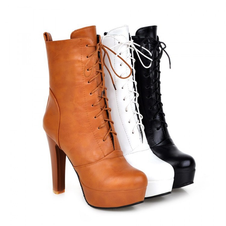 A substitute hair lace up short boots, knight boots, water platform high heels nightclub boots, foreign trade boots JGB2022N012004