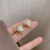 Brand silver needle, design earrings from pearl, silver 925 sample, simple and elegant design, internet celebrity, trend of season, wholesale