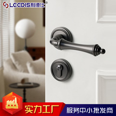 厂家直销法式高端门锁室内卧室房锁家用锁具静音门把手分体木门锁