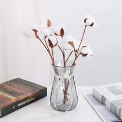 單支3頭干棉花新疆自然干手工棉花 聖誕花束節日禮物永生花棉花