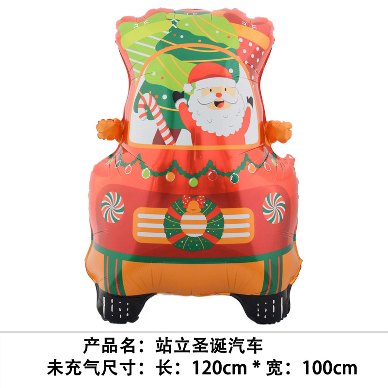 国境を越えた新しいクリスマスバルーン、立っているサンタクロース、クリスマスツリー、クリスマスパーティーの飾り、エルクバルーンの卸売|undefined