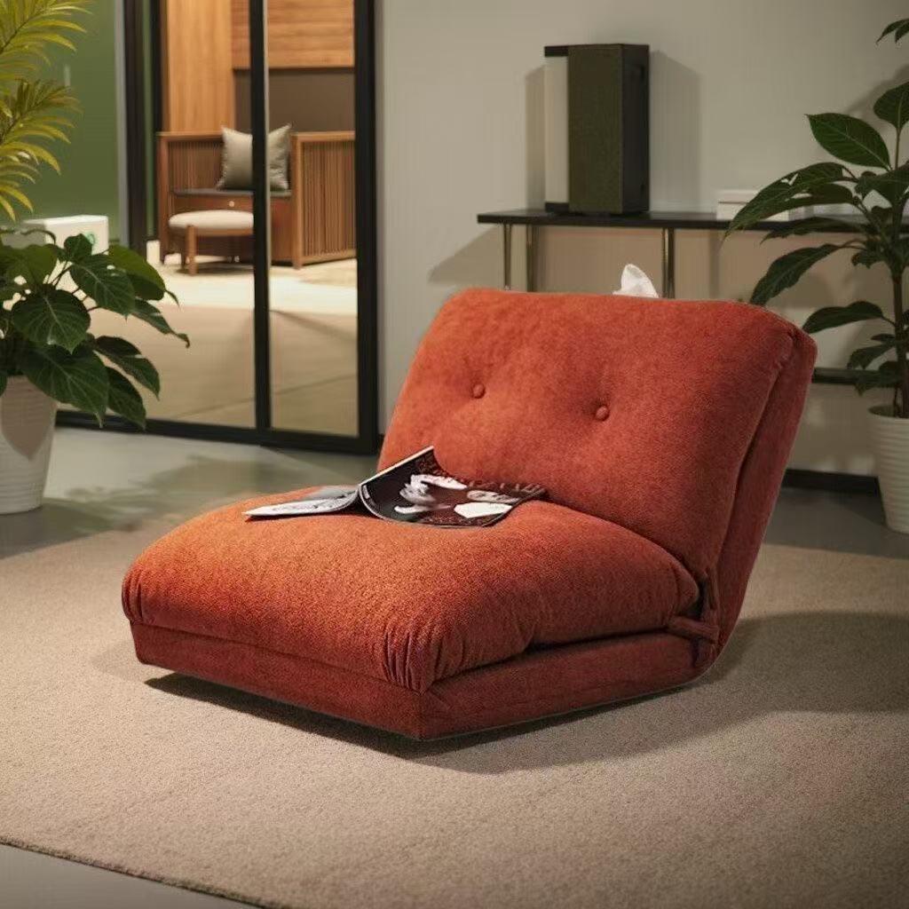 Lazy Sofa Single and Double Folding Sofa Bed Dual-Purpose Bedroom Living Room Leisure Small Apartment Tatami Cream Style