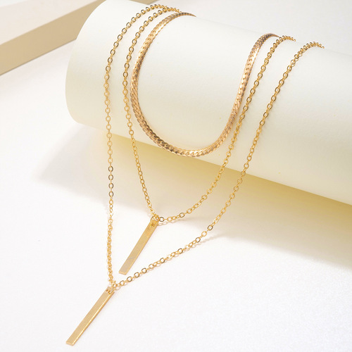 European and American Retro New Light Luxury Niche Set Necklace Simple and Elegant Fashionable Women's Single-Strand Necklace Series
