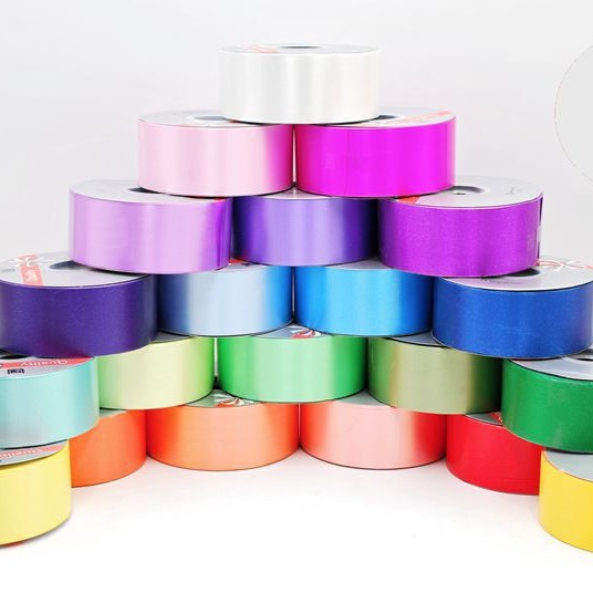 Transfronterizo 5cm100 tamaño plástico PP cinta boda fiesta decoración flores regalo DIY embalaje cinta rebobinado