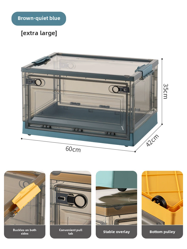 Transparent foldable storage box for students, toy, new collection