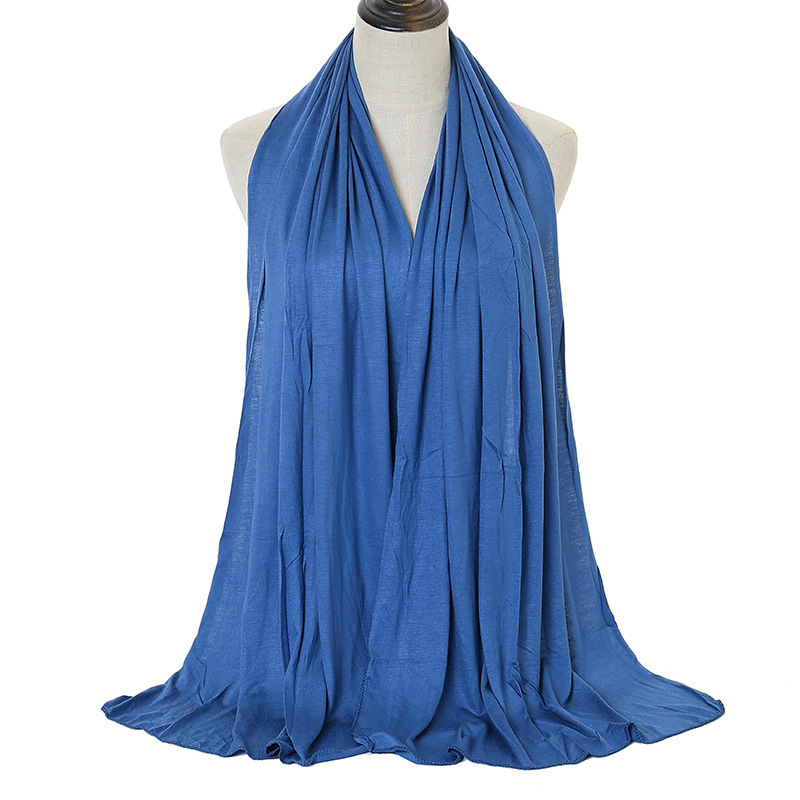 Plain Elastic Jersery Cotton Hijab Shawl Women Jersey Scarf|undefined