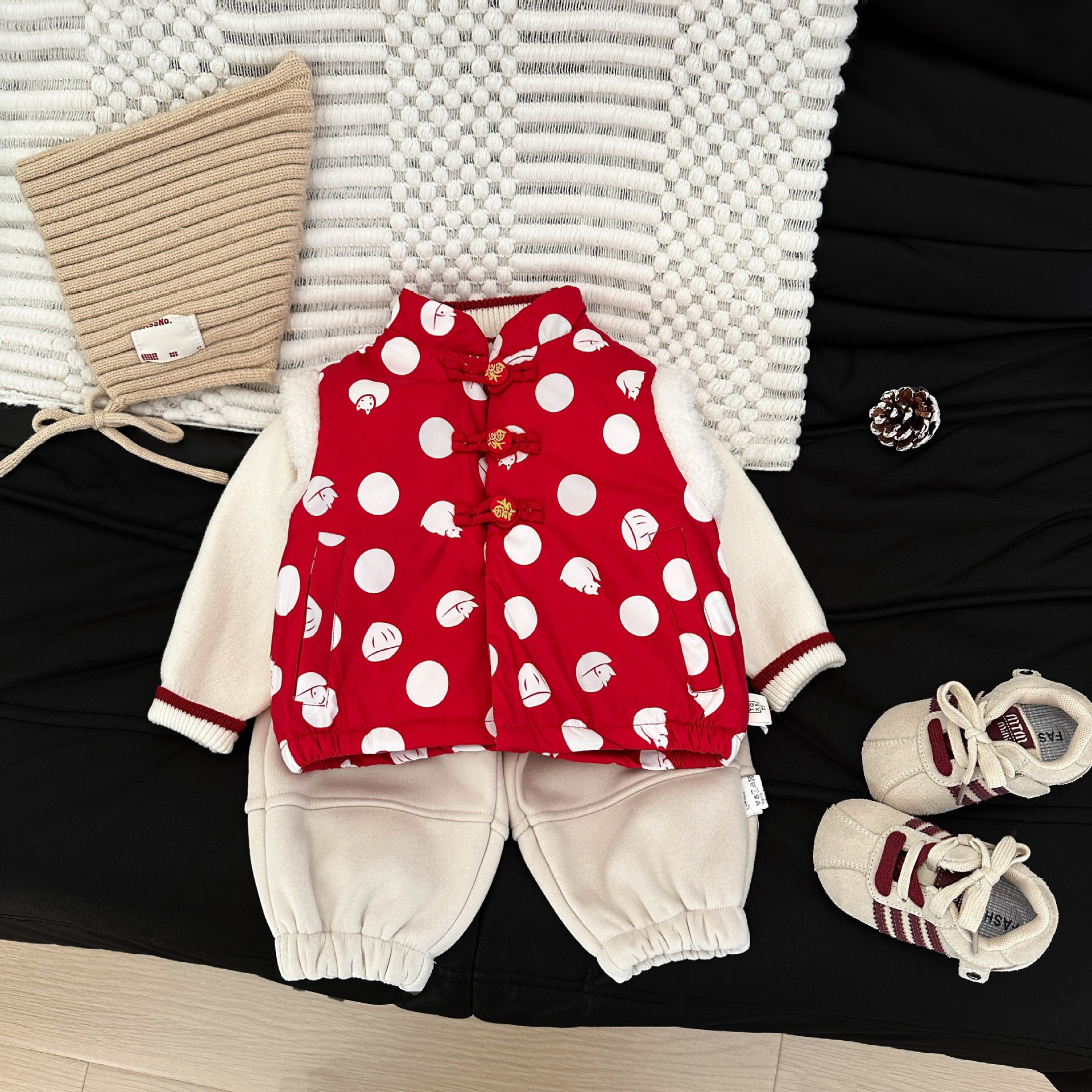 Baby chaleco Tang vestido de aniversario de niños vestido de Año Nuevo chino vestido de Año Nuevo chino vestido de Año Nuevo chino vestido de Año Nuevo chino