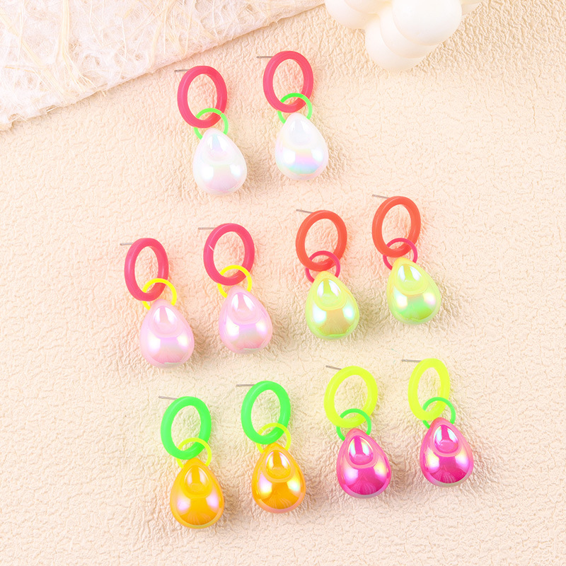 Fresh geometric design acrylic trend earrings drop-shaped