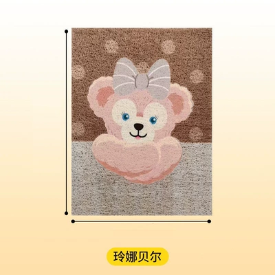 Cartoon Electric Car Silk Ring Foot Pad Battery Car Anti-slip Dirt-resistant Wear-resistant Foot Pad Universal Dust Removal Cuttable Foot Pad (Avtomobil döşəmə paspasları) - lina-belle-3040cm-silk-circle